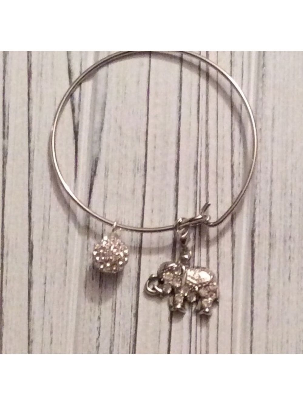 Elephant and Crystal Ball Bracelet